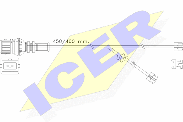 Senzor de avertizare,uzura placute de frana 610355 E C ICER